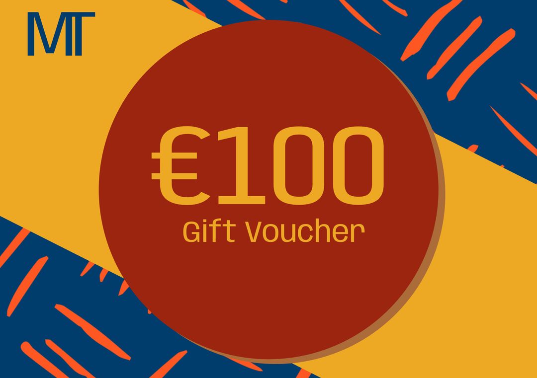 Colorful €100 Gift Voucher Design with Abstract Elements - Download Free Stock Templates Pikwizard.com