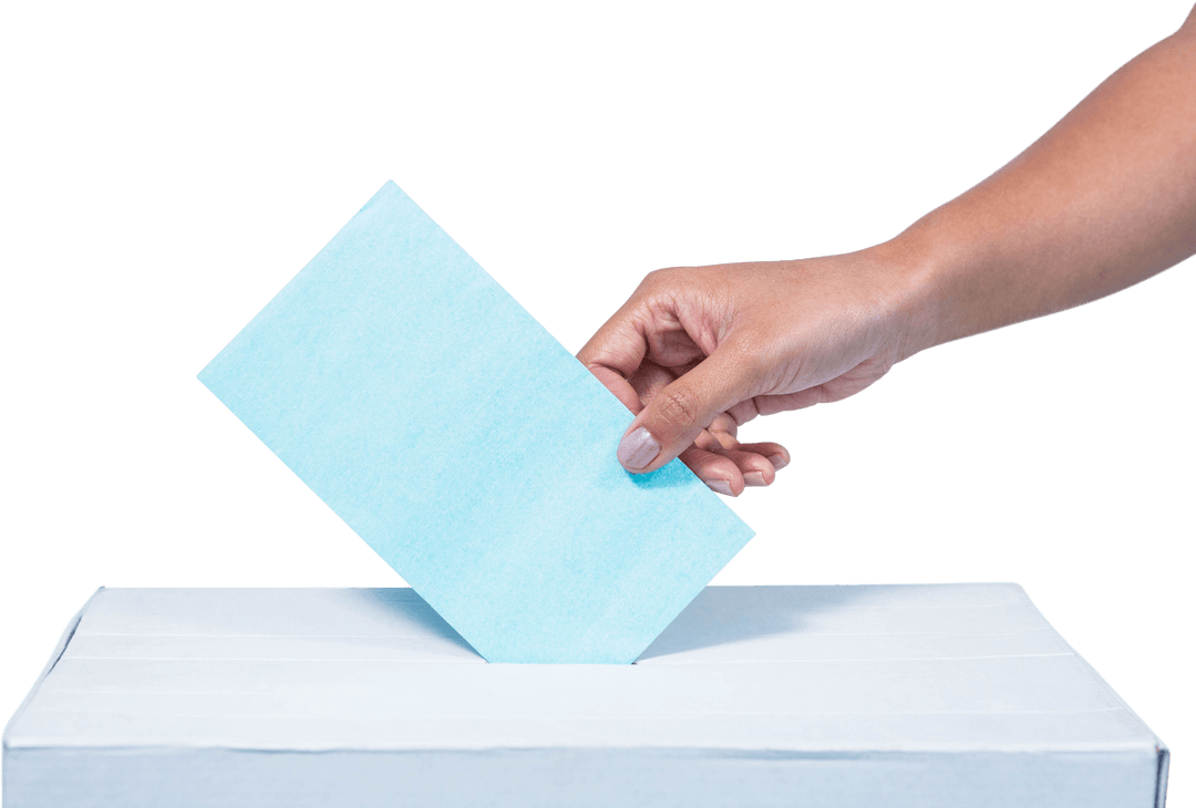 Transparent Image of Hand Voting with Ballot in Box - Download Free Stock Images Pikwizard.com
