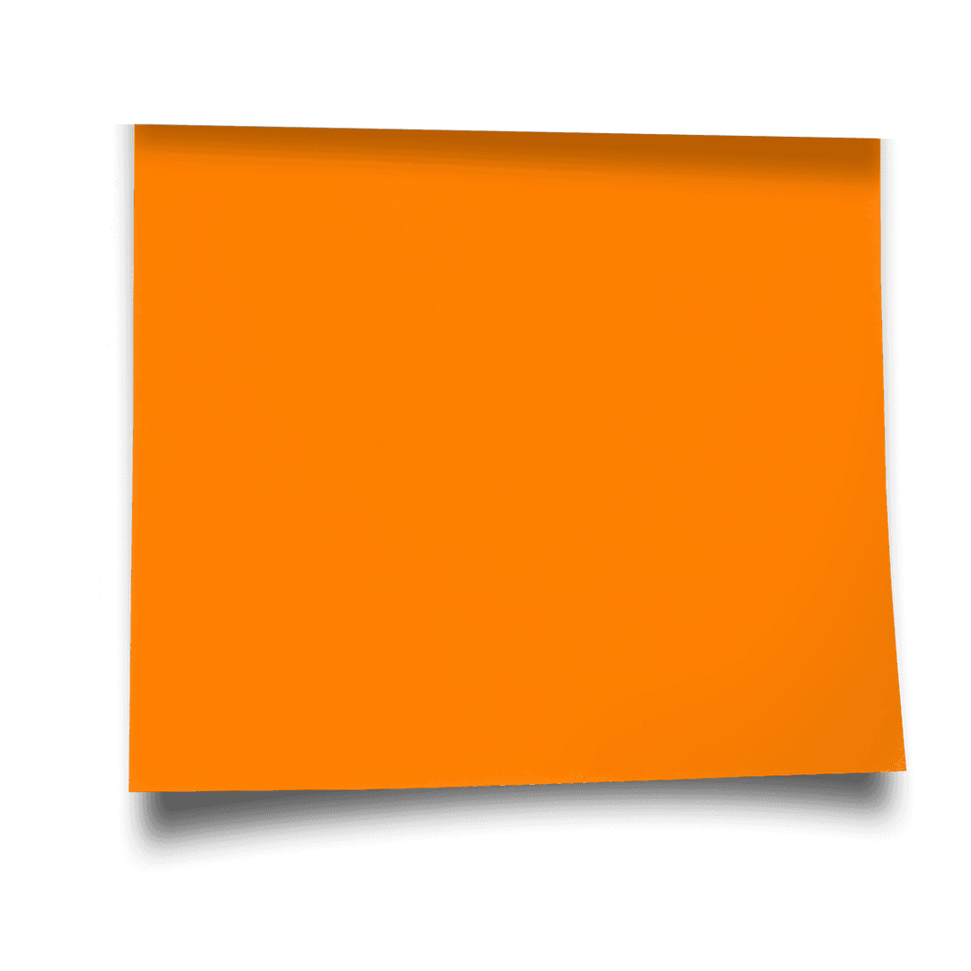 Orange Square Floating on Transparent Background