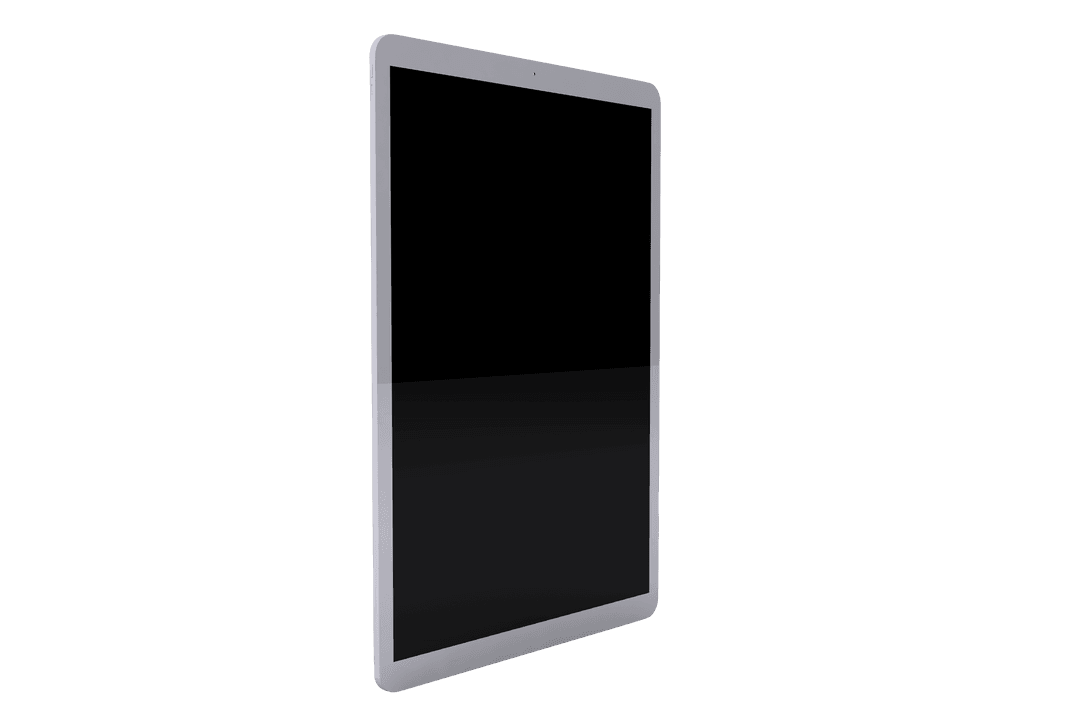 Perspective Transparent Screen on Modern Gray Tablet