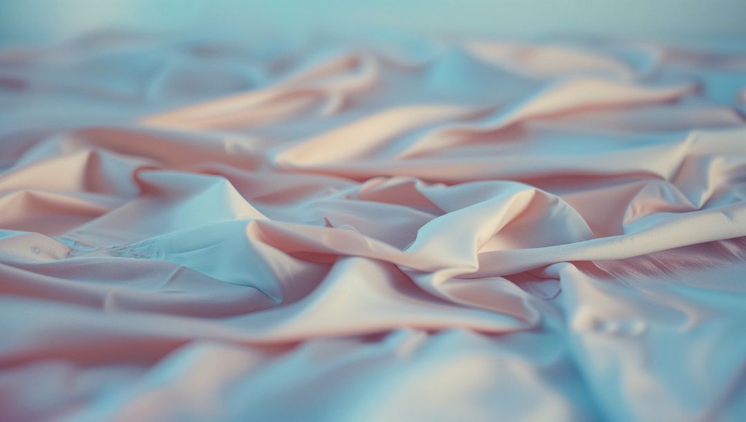 Pastel Silky Fabric with Elegant Texture and Soft Folds
