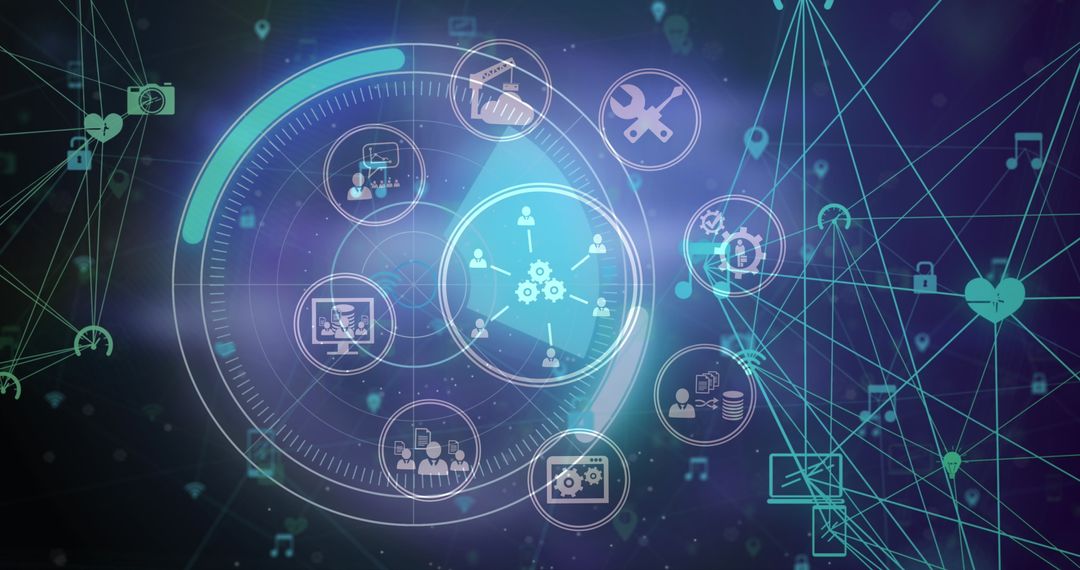 Digital Network and Data Processing Scanning Visualization