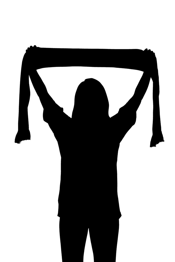 Transparent Silhouette Illustration of Woman Running