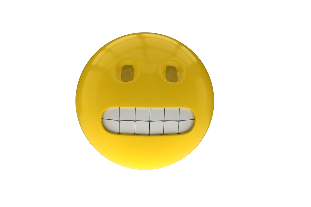 3D Illustration of Transparent Emoji with Clenched Teeth - Download Free Stock Images Pikwizard.com