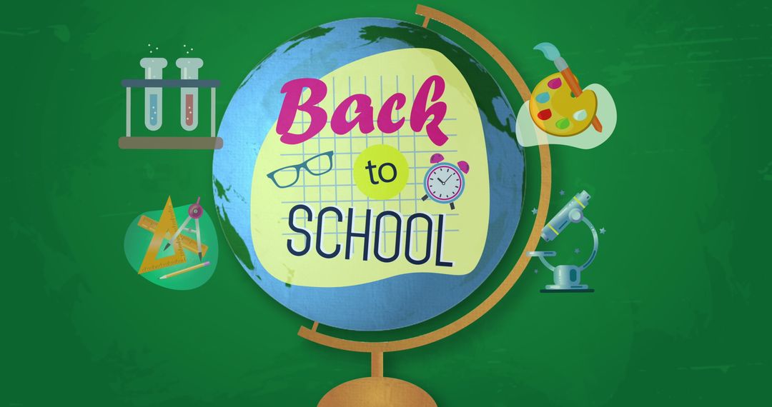 Back to School Concept on Globe Background - Free Images, Stock Photos and Pictures on Pikwizard.com