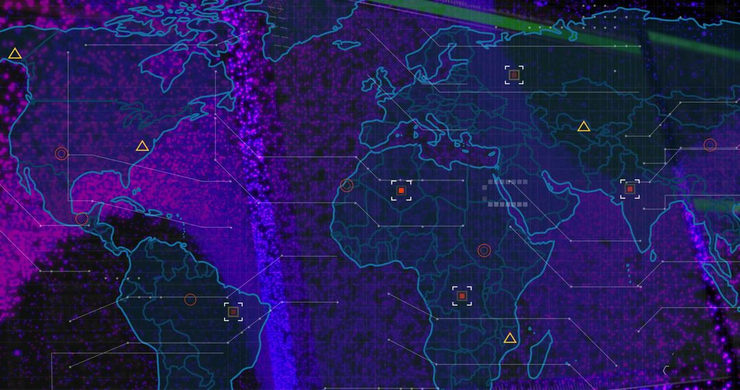Digital Data Infographic Over Global Map Background