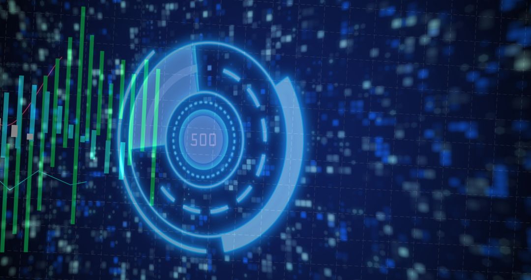 Futuristic Business Analytics and Data Visualization Interface