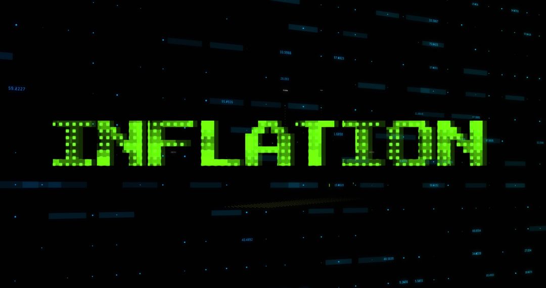 Digital Inflation Display Amid Data Visualization