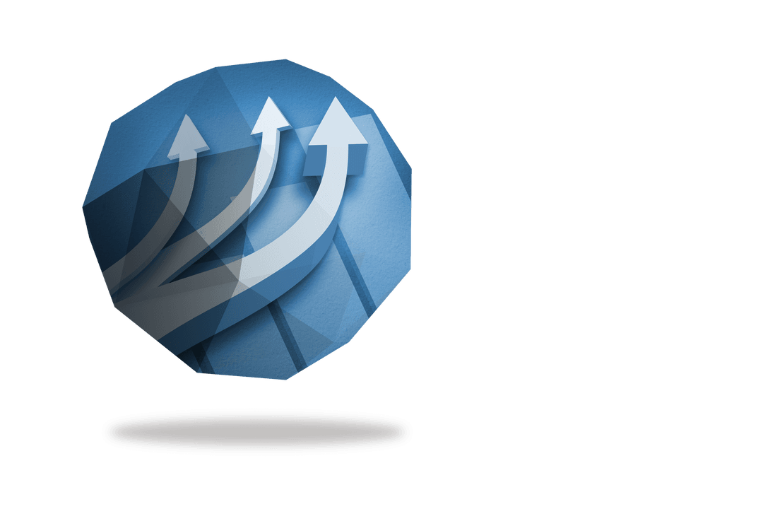 Transparent Vector Illustration of Arrows and Chart in Finance