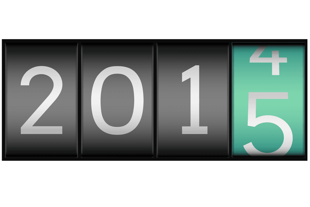 2014 to 2015 Countdown Transparent Background New Year Illustration