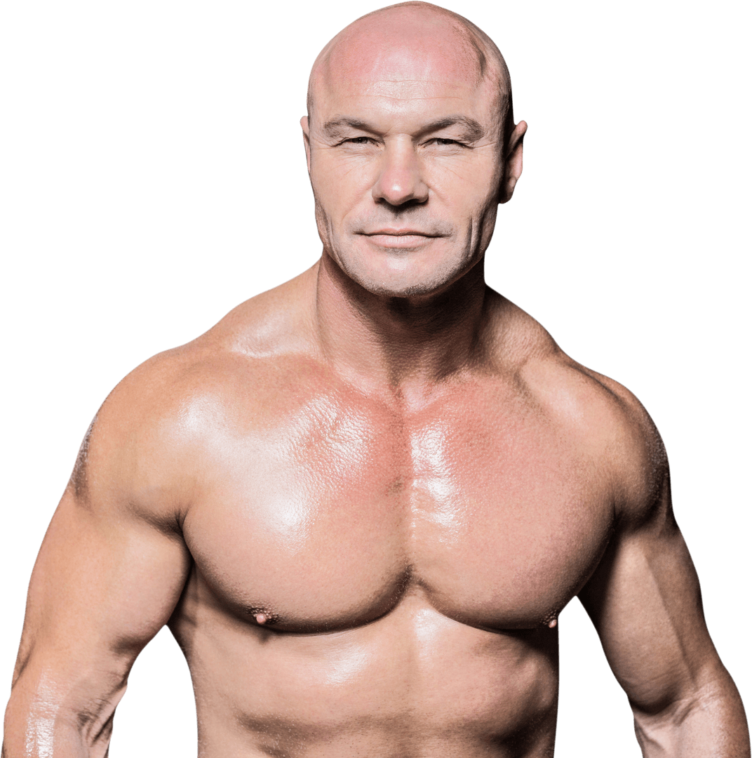 Transparent Confident Muscular Man Portrait Background Removed