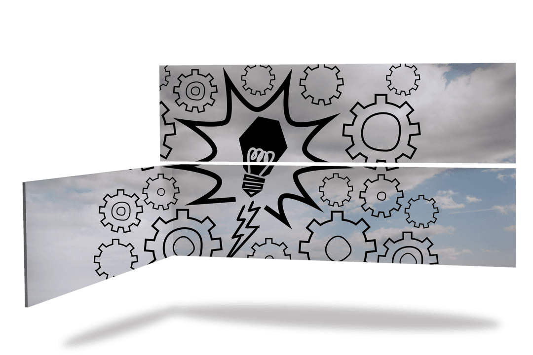 Light Bulb Illustrating Innovation with Transparent Background