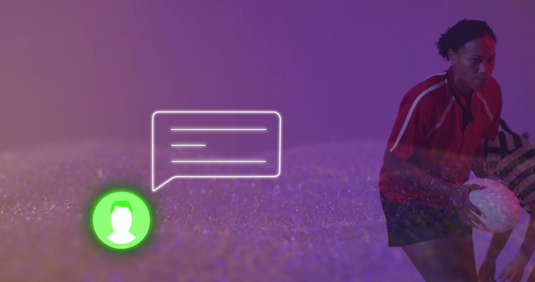 Digital Interface with Rugby Players in Action