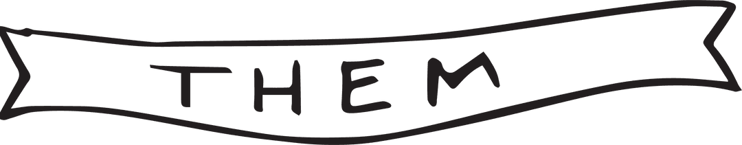 Them Text Banner with Transparent Background