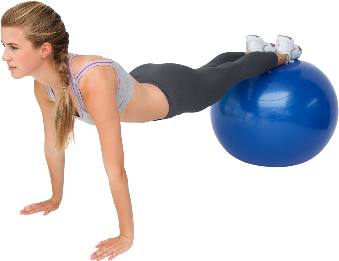 Transparent Woman Exercising with Fitness Ball for Core Workout - Download Free Stock Images Pikwizard.com