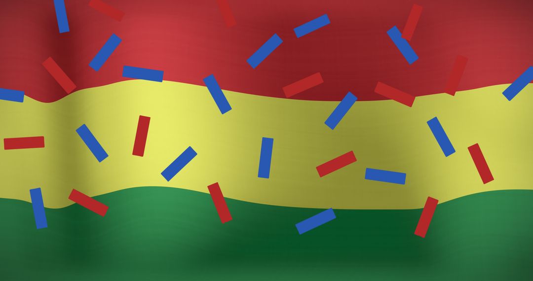 Bolivia Flag with Vibrant Red and Blue Confetti Celebration - Free Images, Stock Photos and Pictures on Pikwizard.com