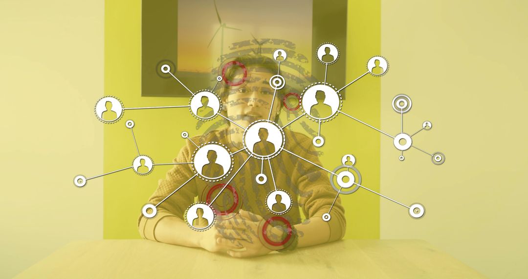 Business Networking Concept with Person in Collaboration Environment