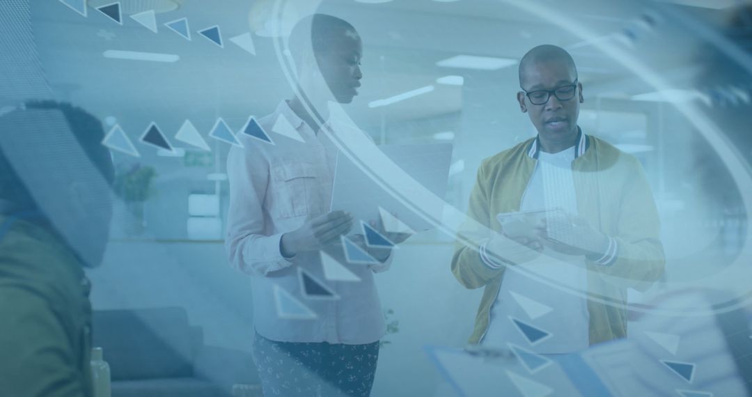 Modern Business Collaboration with UI Graphics Enhancement