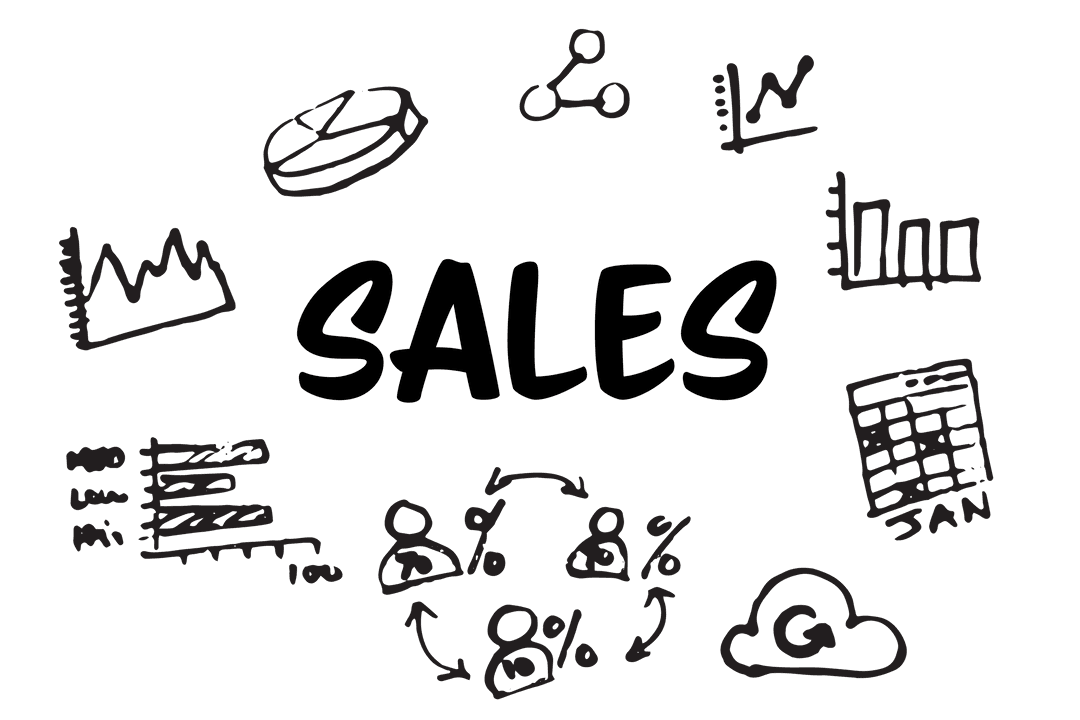 Digital Sales Text Illustration on Transparent Background