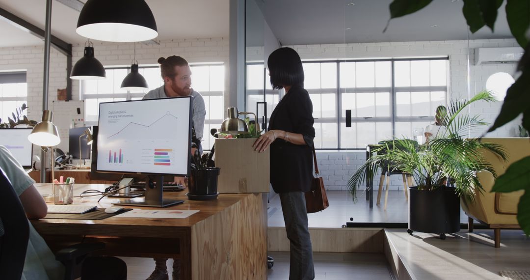 Modern Office Collaboration with Technology and Team Interaction