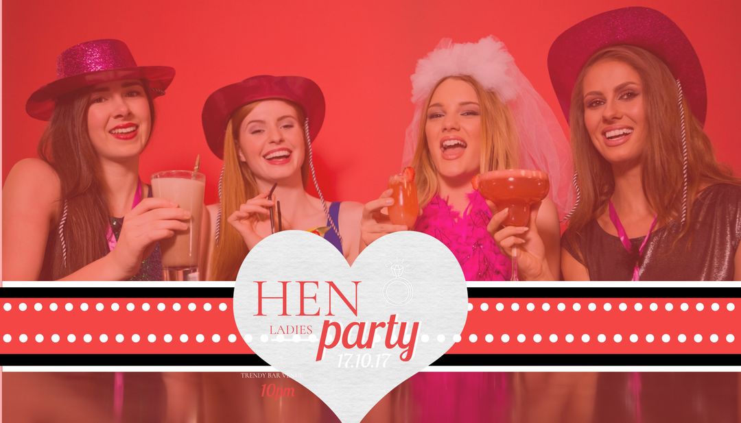 Joyful Hen Party Celebration with Festive Drinks and Vibrant Atmosphere - Download Free Stock Templates Pikwizard.com