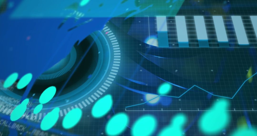 Futuristic Data Visualization Interface with Digital Recurrence