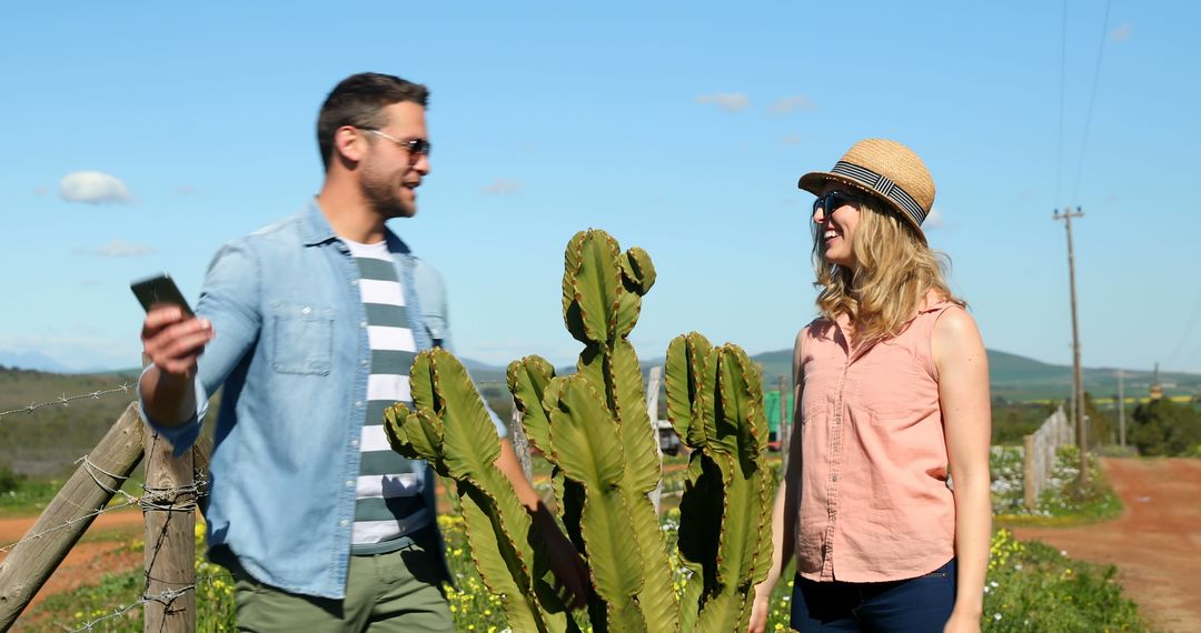 Couple Enjoying Adventure in Desert Landscape - Free Images, Stock Photos and Pictures on Pikwizard.com