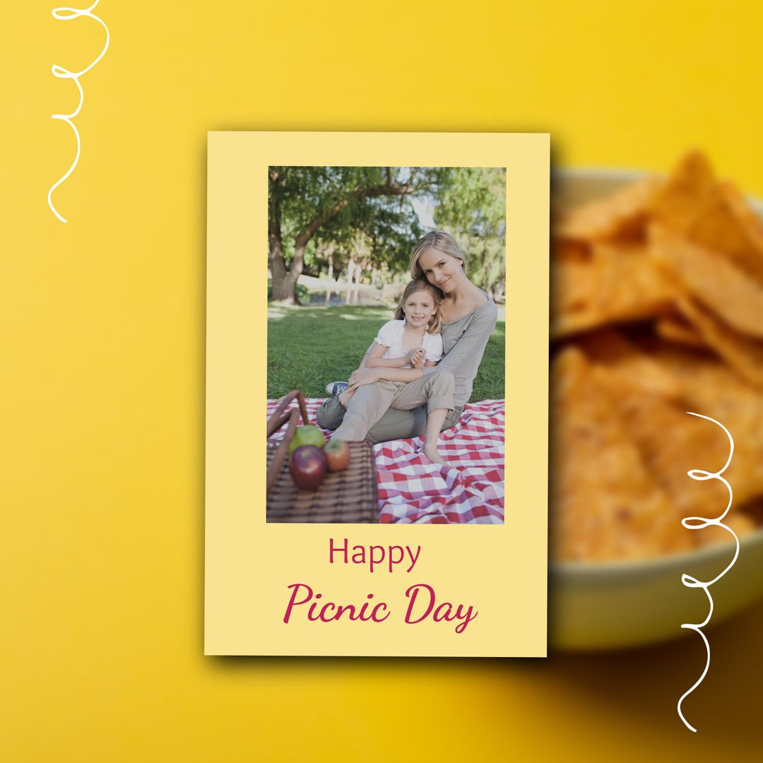 Family Picnic Celebration with Happy Picnic Day Card