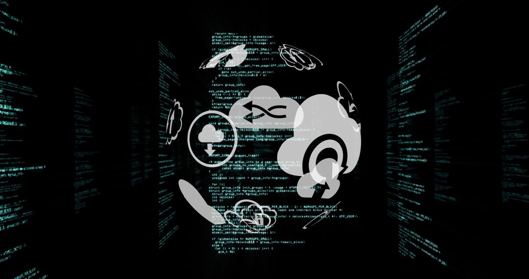 Digital Sphere Interspersed with Social Media and Data Icons