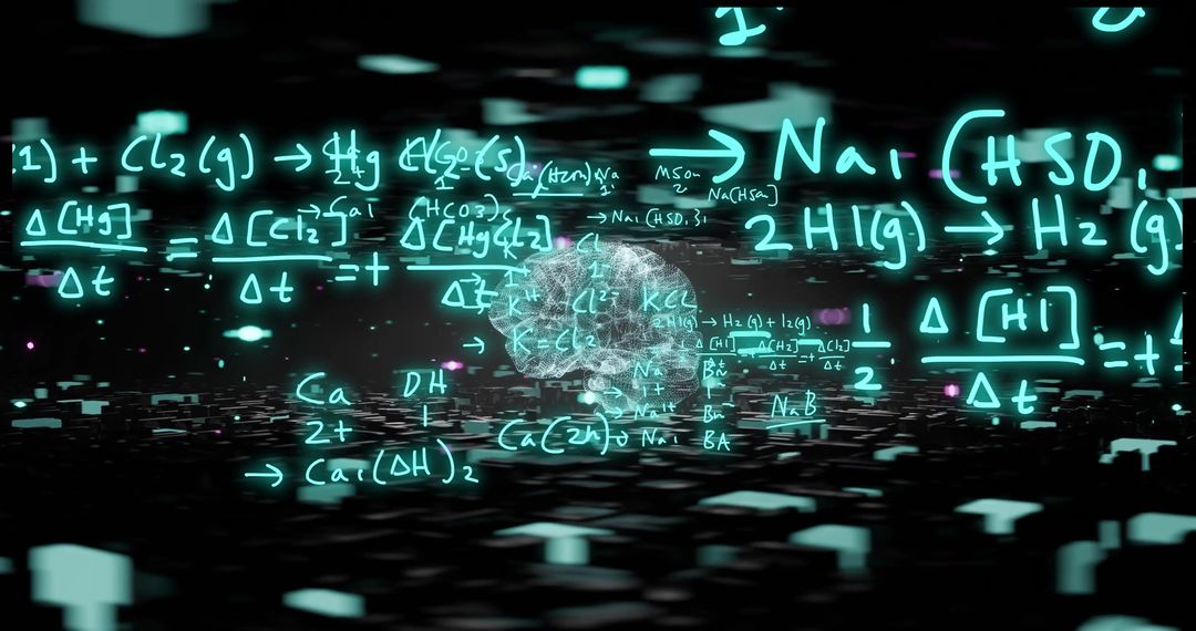 Human Brain Amplified by Flowing Scientific Formulas