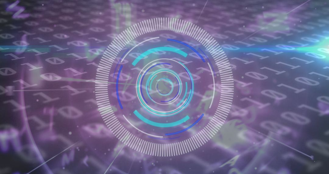 digital interface scope with binary background - Free Images, Stock Photos and Pictures on Pikwizard.com