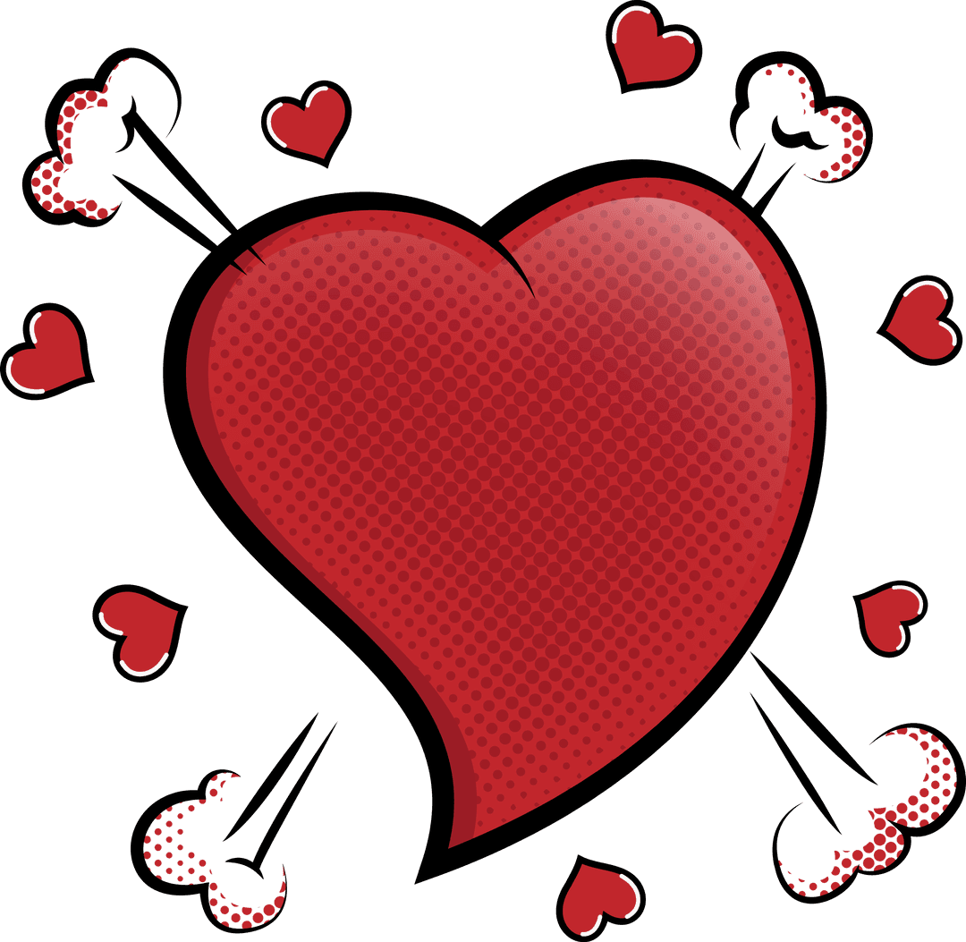 Transparent Red Heart with Space for Valentine's Designs