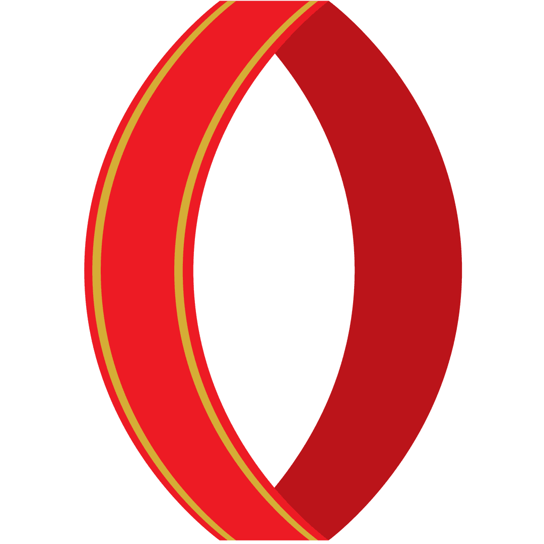 Transparent Red Ribbon Element on Clear Background