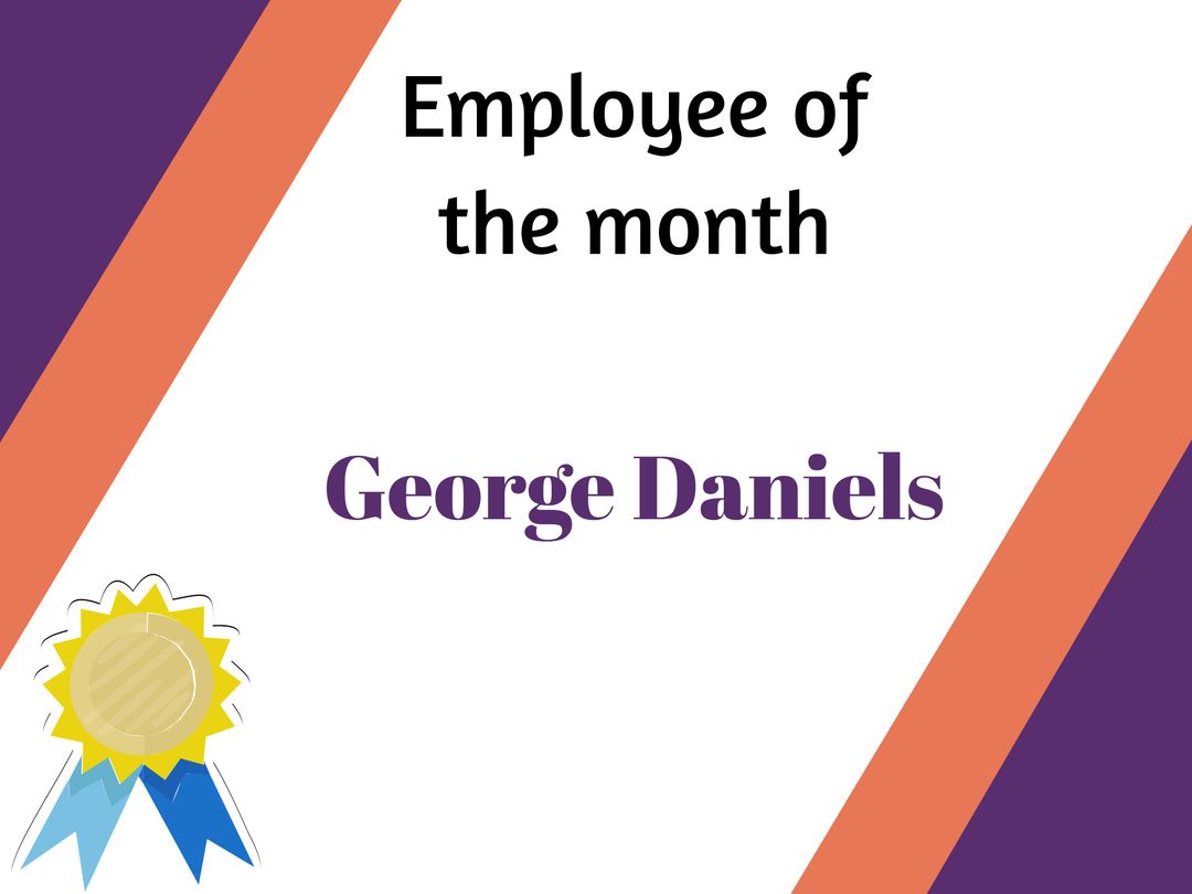 Employee of the Month Certificate with Rosette Design - Download Free Stock Templates Pikwizard.com