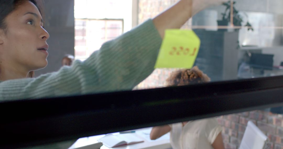 Collaborative Team Brainstorming in Modern Office