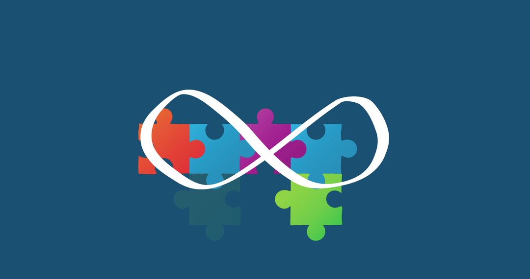 Infinite Mindset Over Colorful Puzzle Pieces