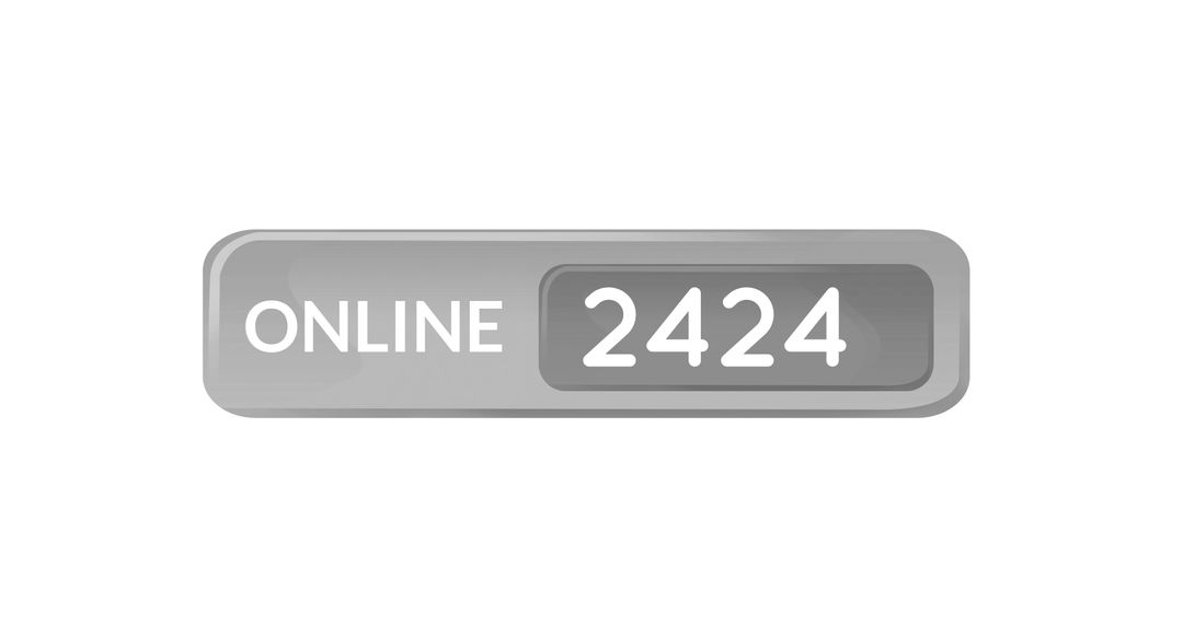 Real-time Online User Counter Icon with 2424 Users Displayed