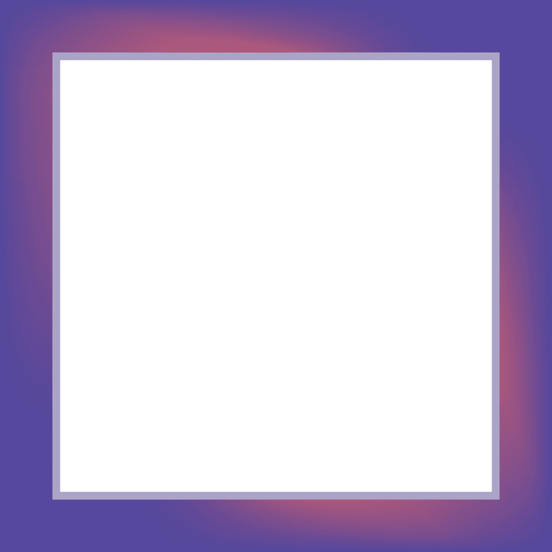 Abstract Blue Frame with Colorful Gradient on Transparent Background