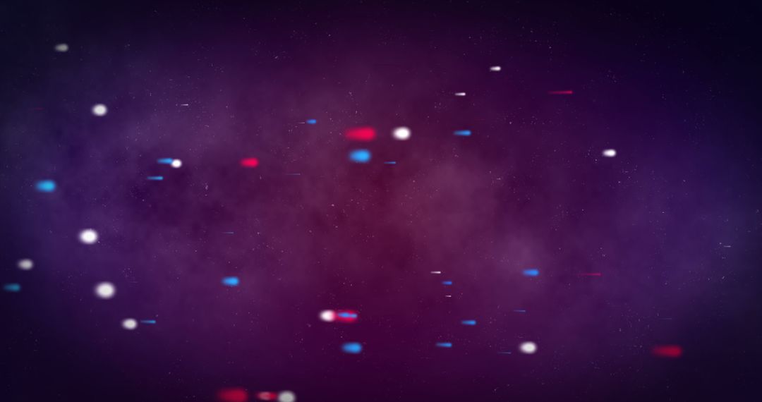 Dynamic Glowing Particles in Cosmic Void Background