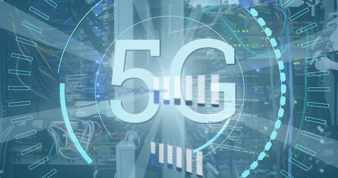 5G Technology Network Servers Digital Concept