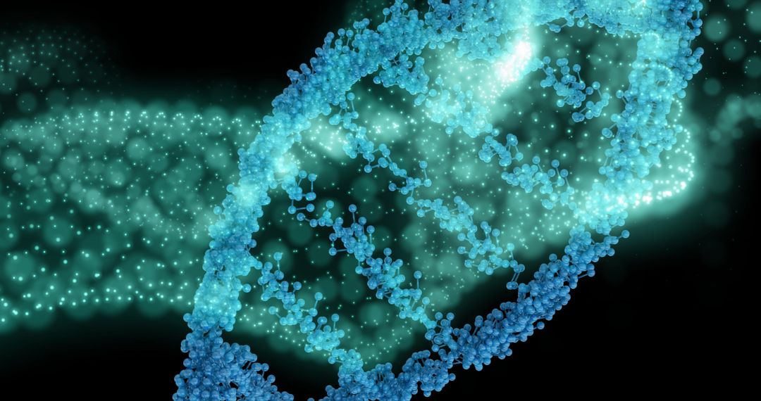 Digital DNA Structure Against Dynamic Waveform Technology Concept