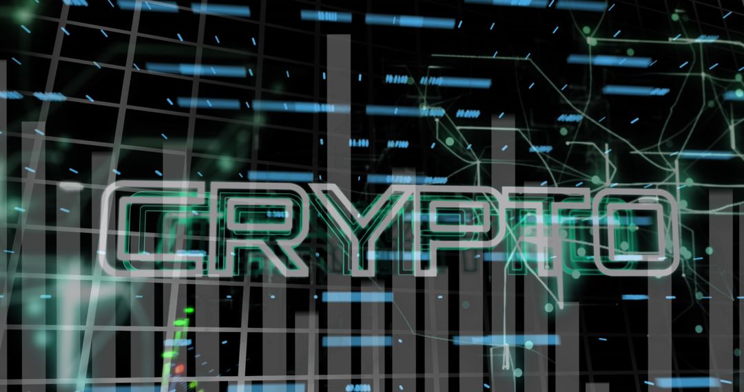 Futuristic Cryptocurrency Concept with Digital Data Visualization