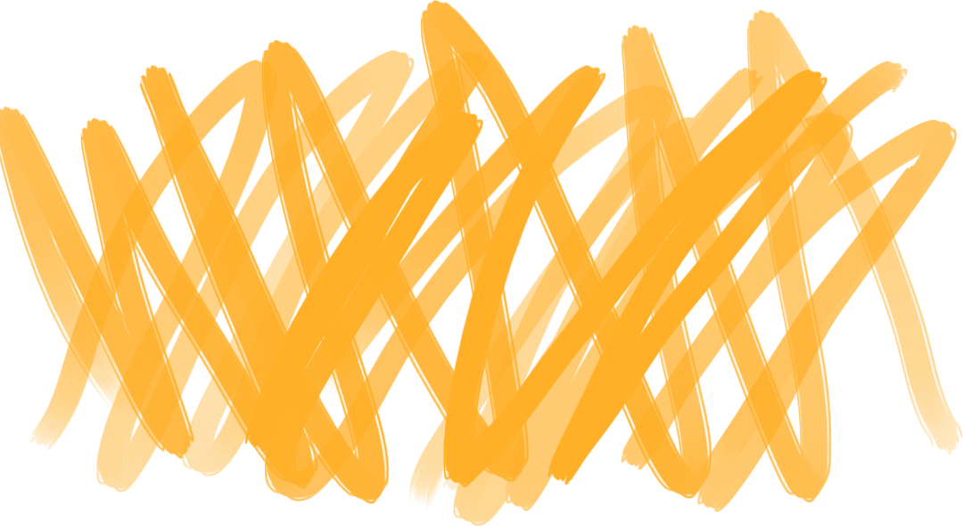 Abstract Yellow Scribbles on Transparent Background Illustration