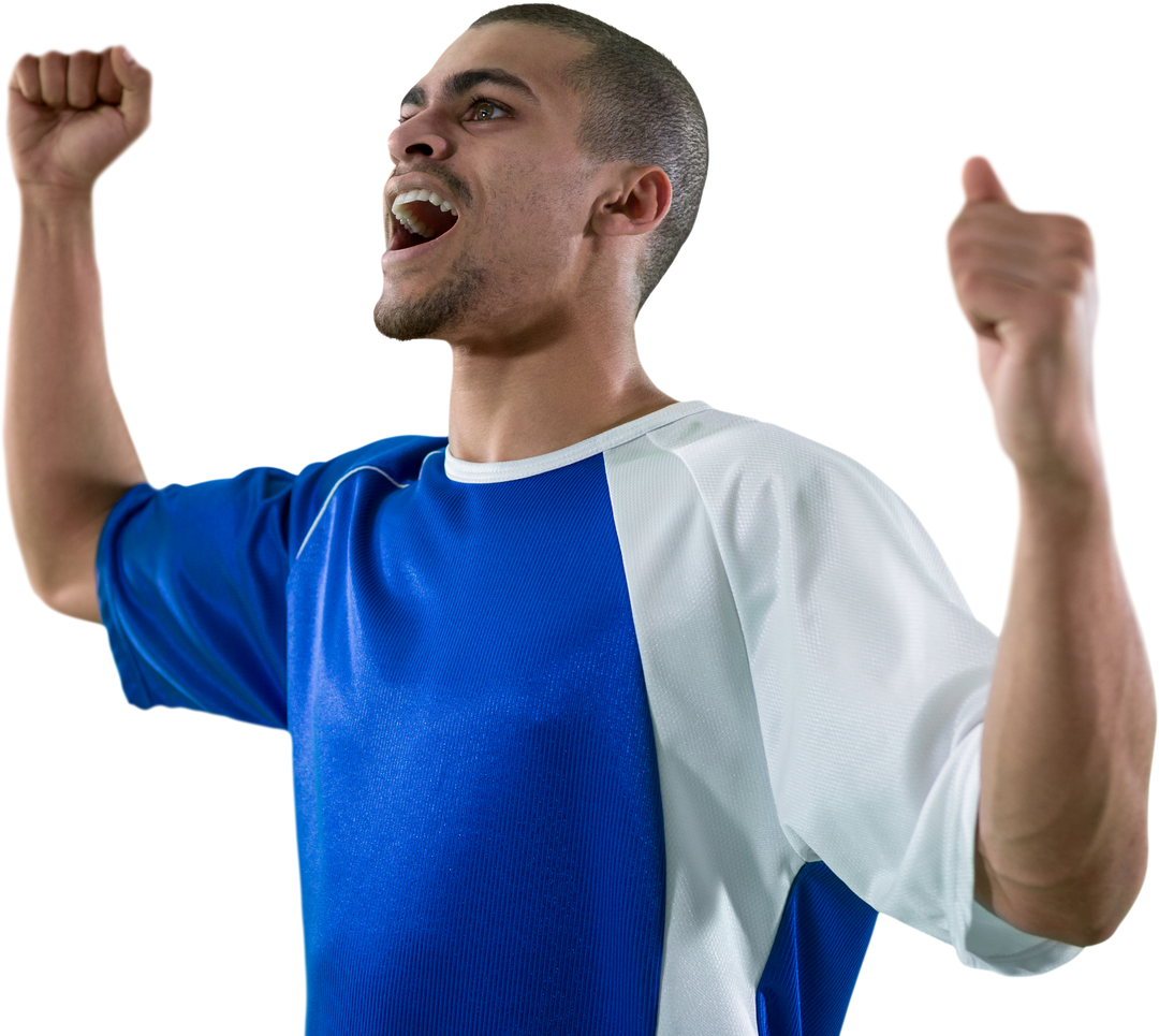 Excited Football Player Celebrating Victory Transparent Background - Download Free Stock Images Pikwizard.com