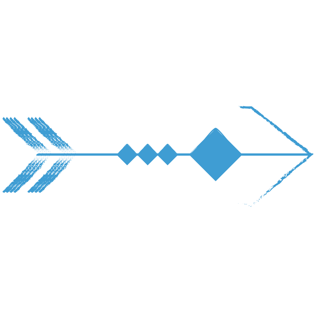 Blue Geometric Arrow Design Transparent Background Vector