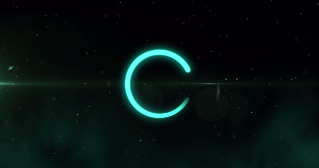 Glowing Loading Circle Digital Interface Concept