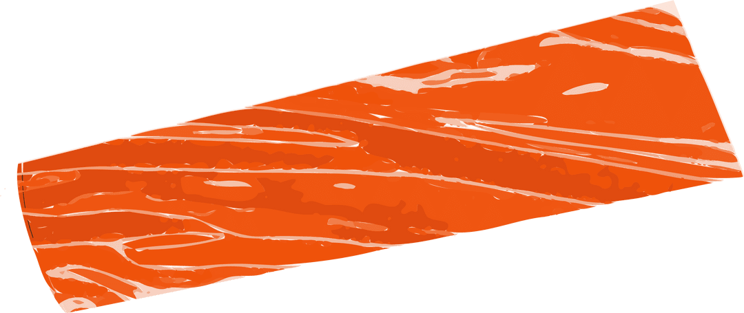 Transparent Illustration of Fresh Salmon Slice Showing Marbling