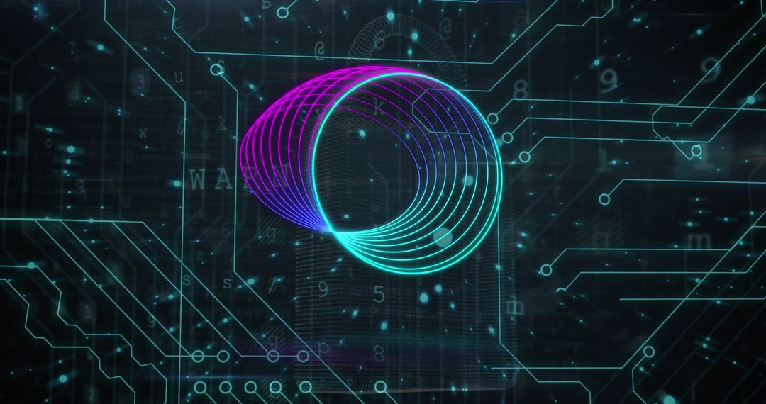 Digital binary system with futuristic networks and data connectivity