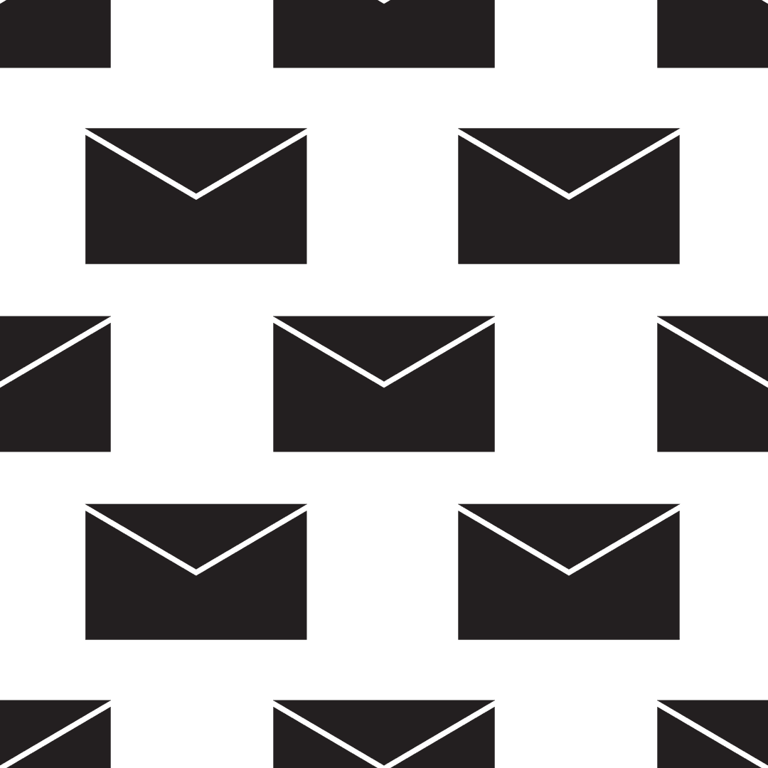 Seamless Mail Envelopes Pattern on Transparent Background