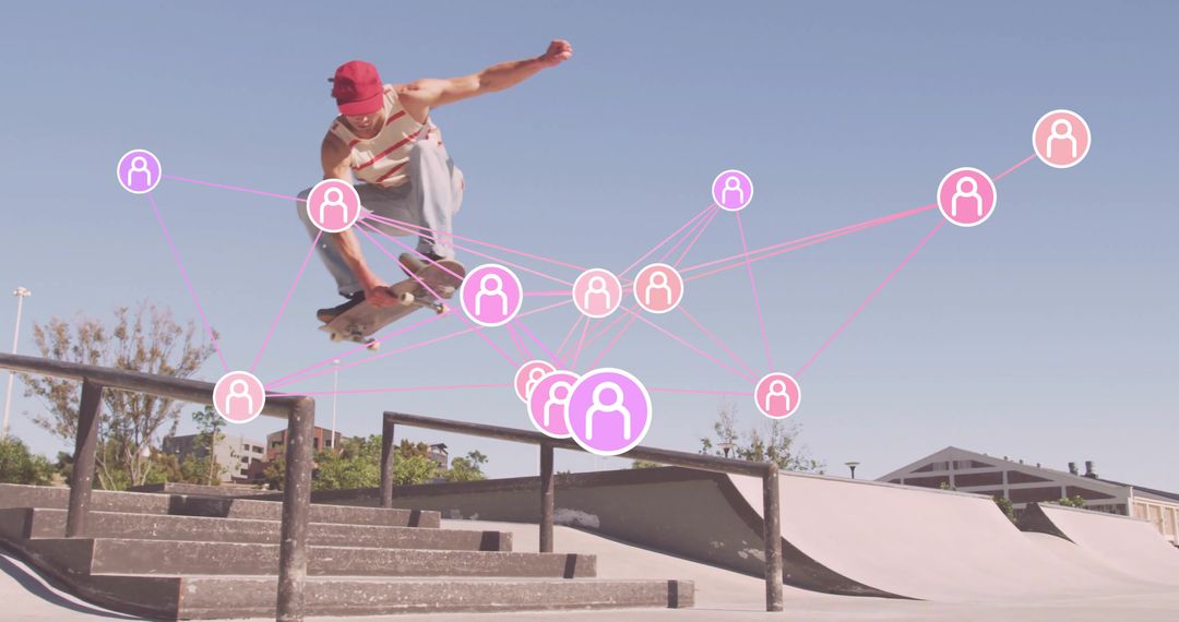 Dynamic Skateboarder Soaring in Cityscape